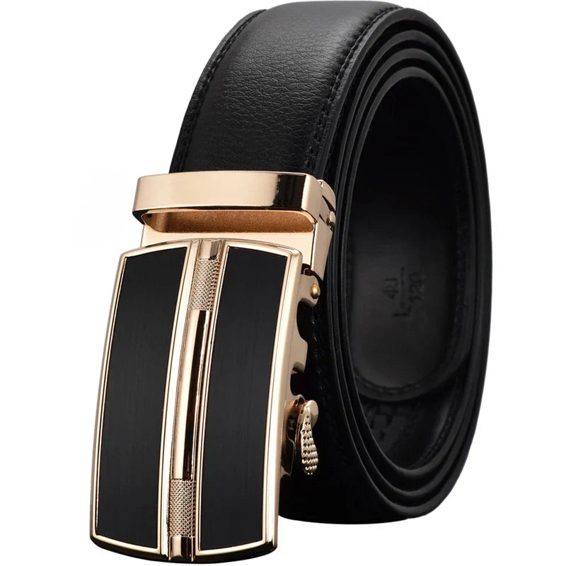 Men's Belts Luxury Automatic Buckle Genune Leather Strap