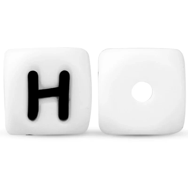 500pc/Lot 12MM Baby Silicone Letters Beads BPA Free