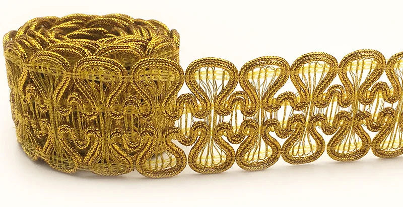 5m/lot Lace Trim Fabric Sewing Lace Gold Silver