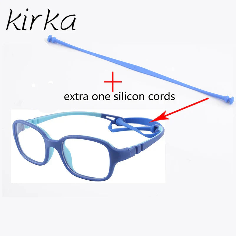 Kirka Flexible Myopia Optical Children Glasses Frame Solid
