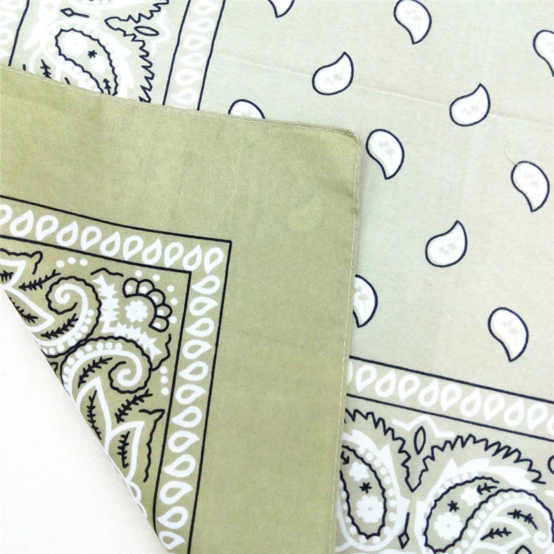 12pcs Polyester Cotton Cashew Flower Hiphop Bandanas For