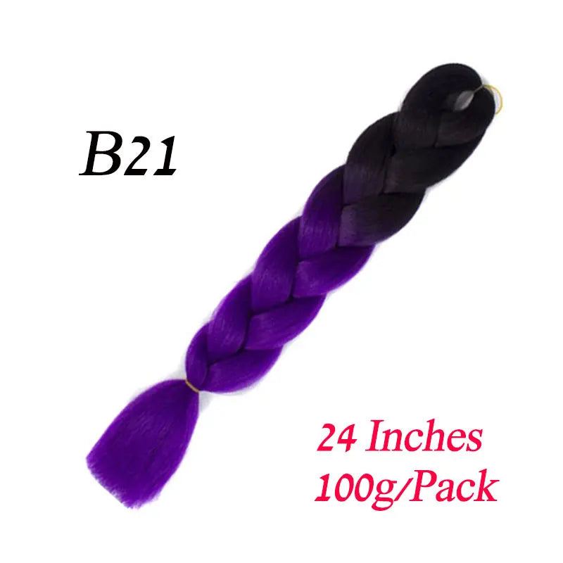 Synthetic Jumbo Braiding Hair Extension 24 " Heat