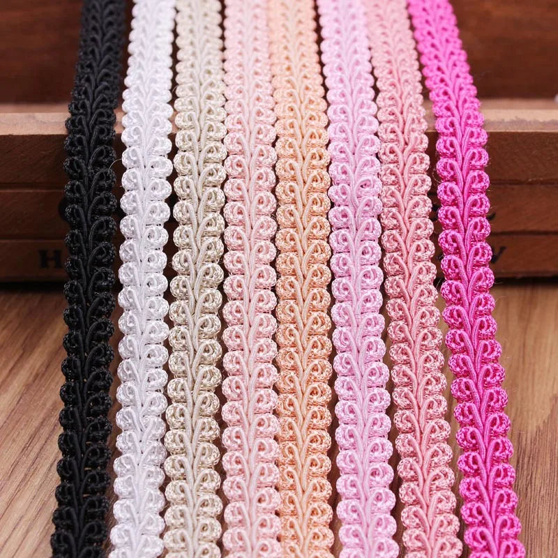 12mm Curve Cotton Lace Trim Centipede Braided Ribbon