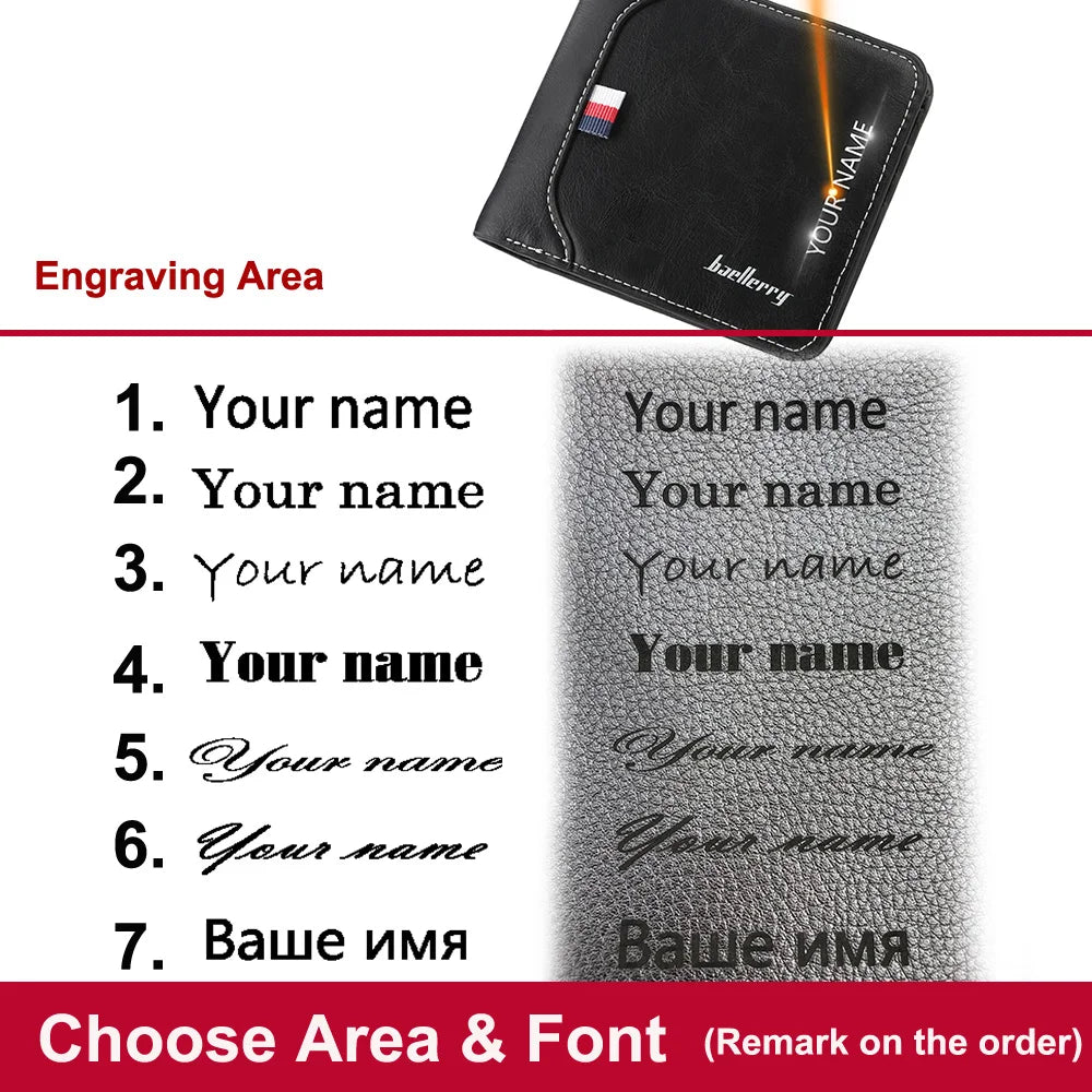 2021 Men’s Wallet – Customized PU Leather Card Holder