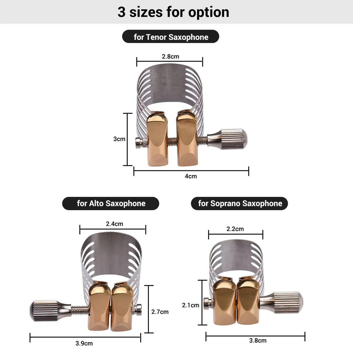 Muslady Single Screw Adjustment Saxophone Fastener Clip Compact