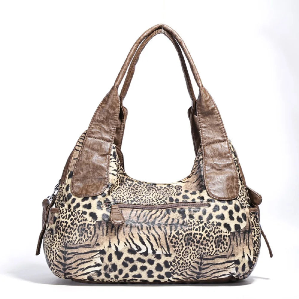 Angelkiss Women Handbags Leopard Bag Top-handle Handbag Fashion