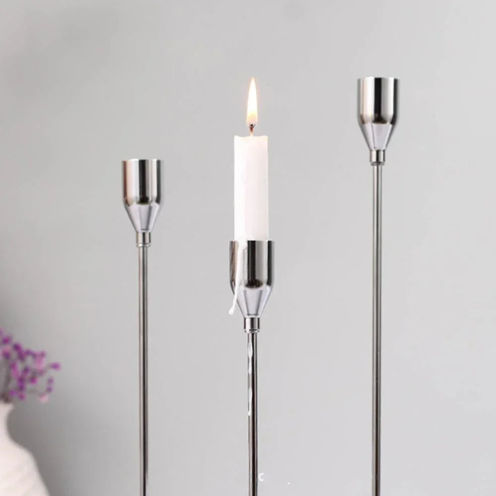 IMUWEN Metal Candle Holders Luxury Candlestick Fashion Wedding
