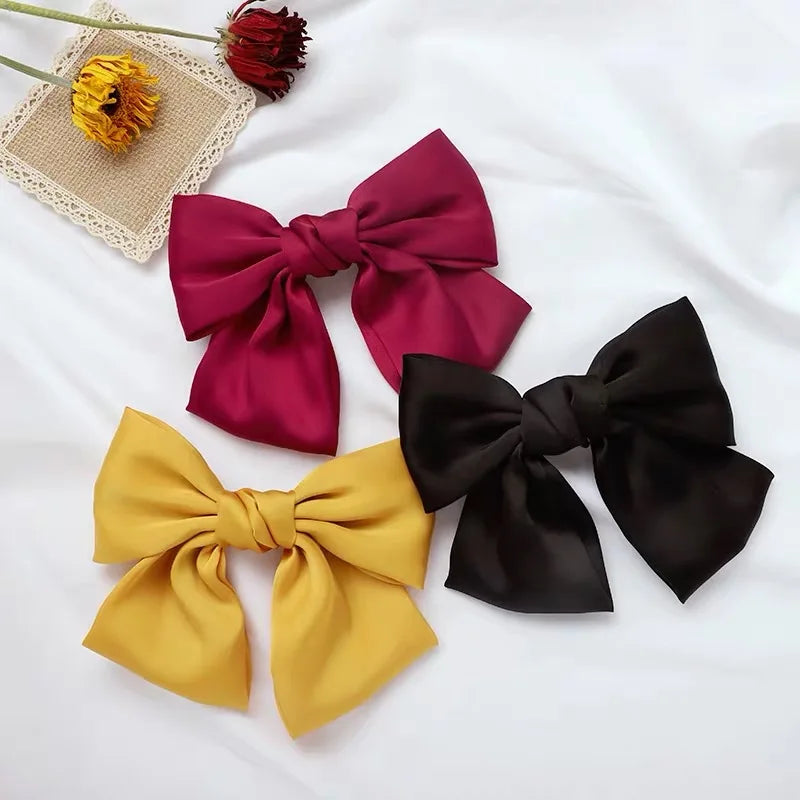 Fashion Ribbon Hairgrips Big Large Bow Hairpin For