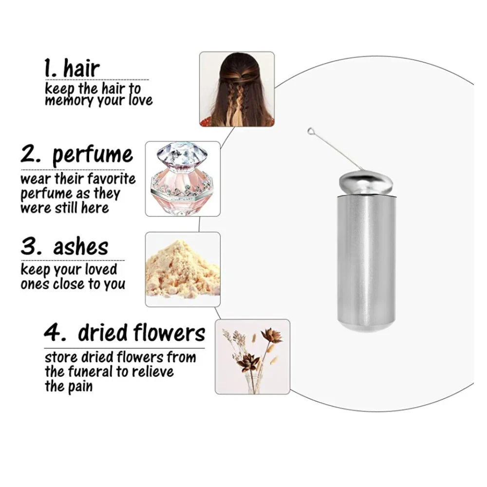 Lovely Pet Paw Cylinder Cremation Pendant Jewelry Ashes