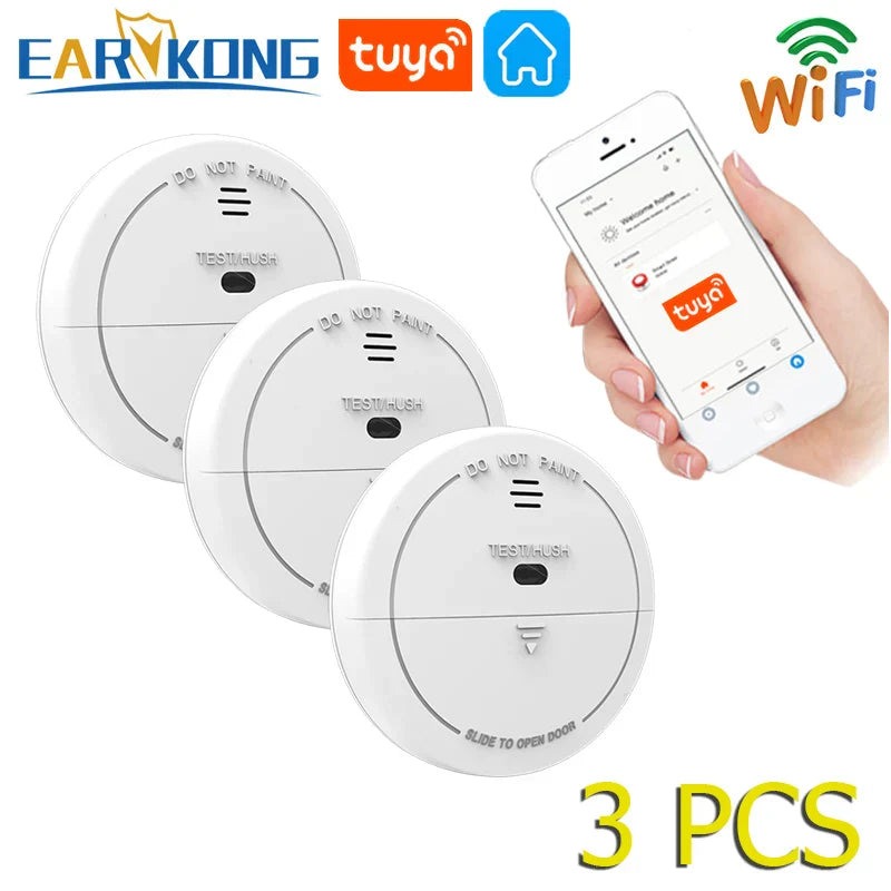 Tuya WiFi Smoke Sensor Fire Protection Top Smoke