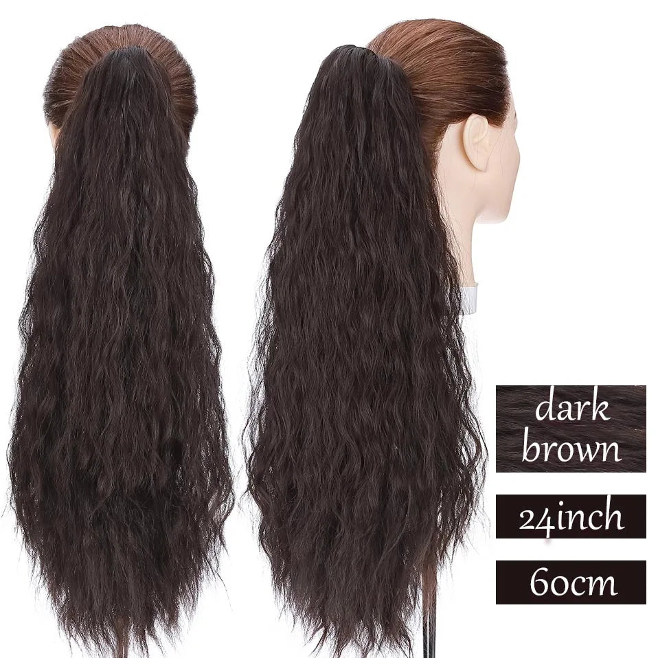 S-noilite Synthetic Long Wavy Fake Ponytail Extension Hair