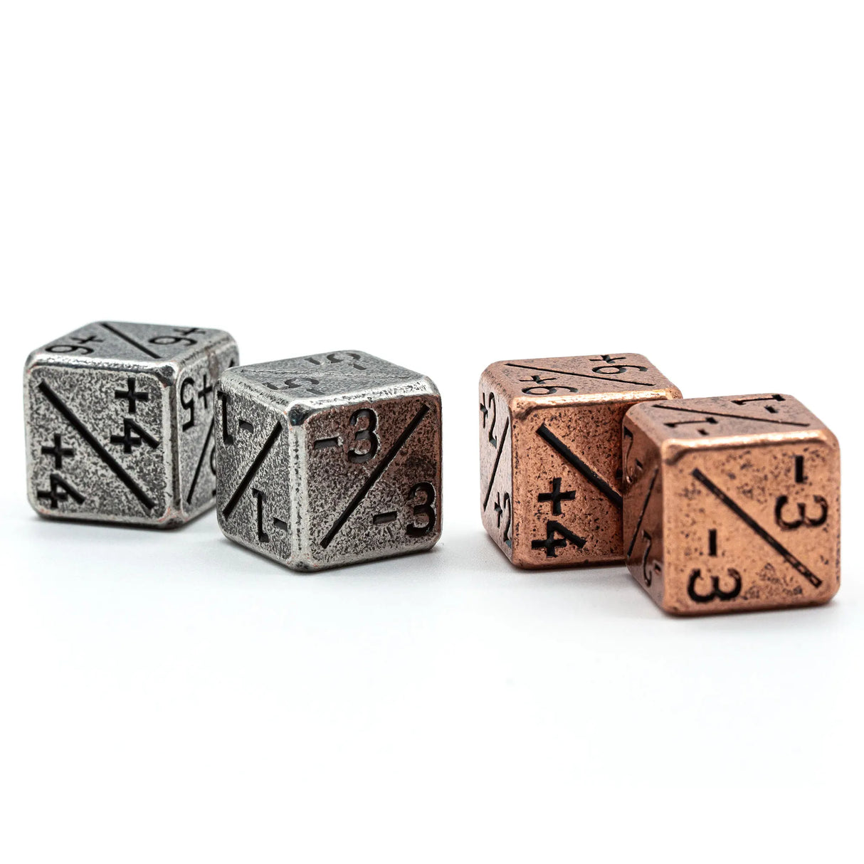 2 Pcs Metal D6 Dice Counters 15MM include