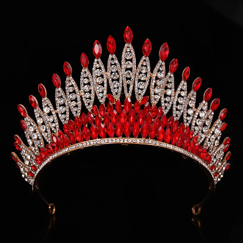 Wedding Crown Gold Silver Color Rhinestone Crystal Diadem