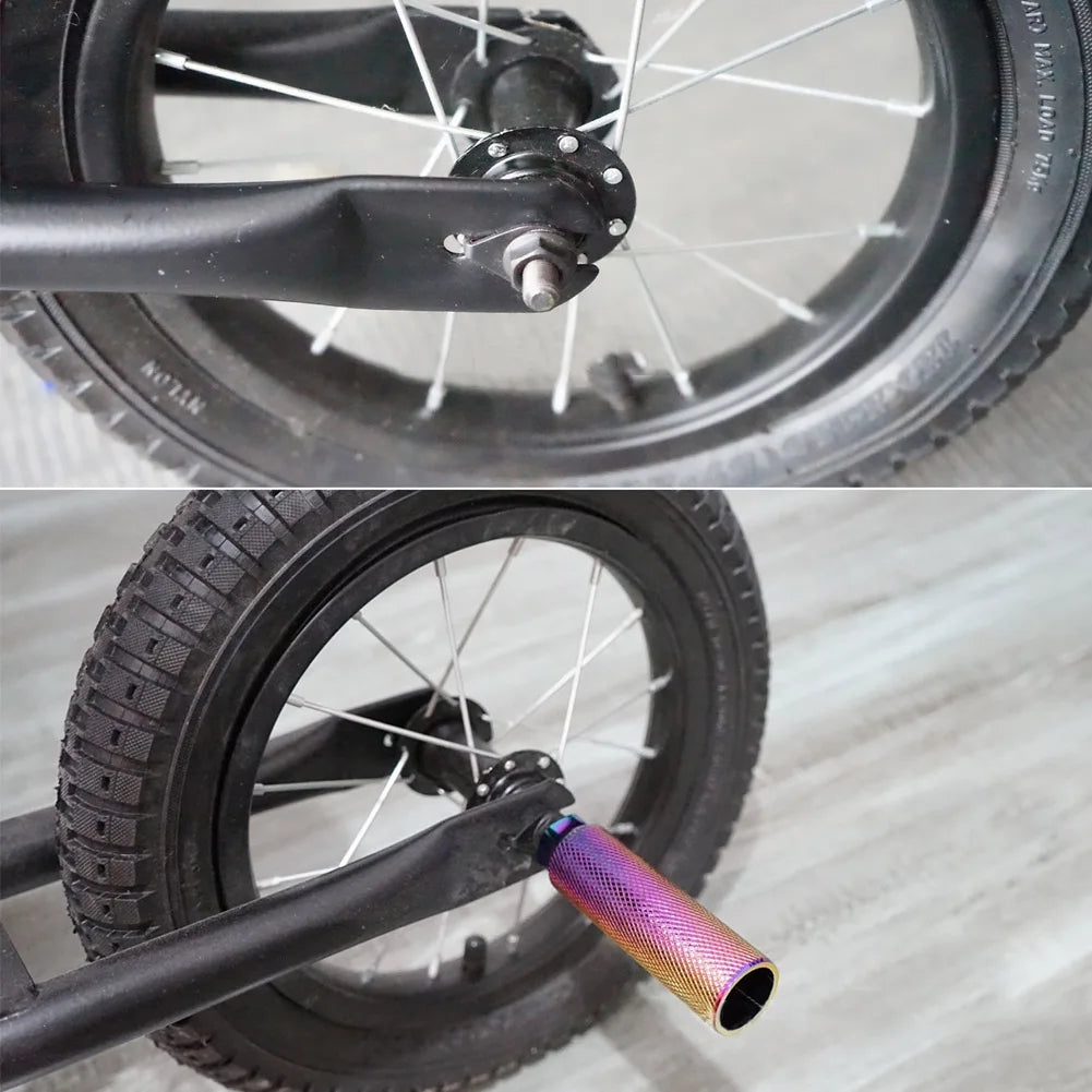 2x Alloy Bicycle Axle Pedal Stunt Pegs