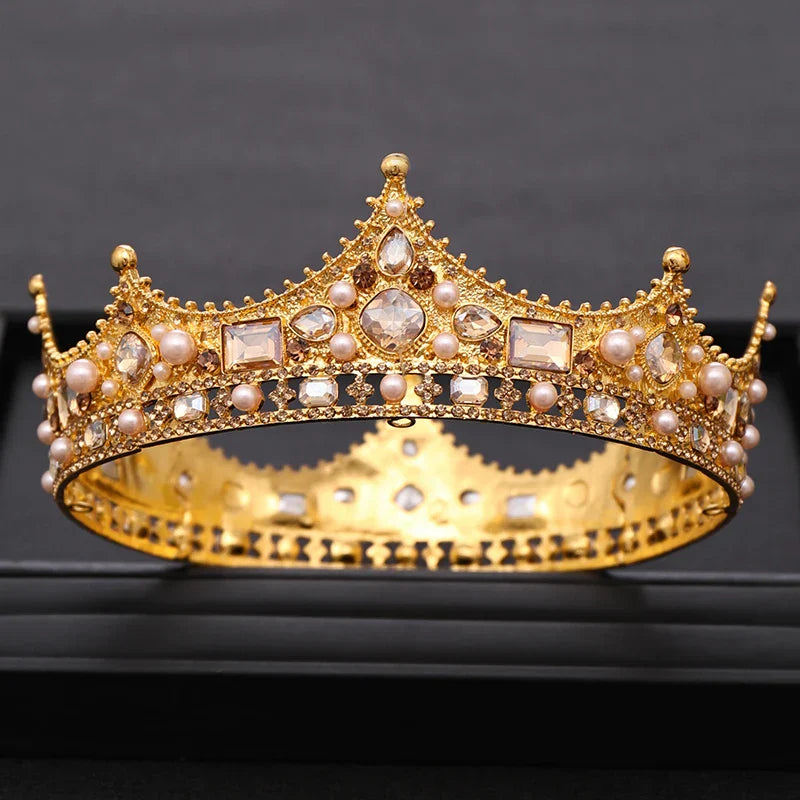 Wedding Crown Gold Silver Color Rhinestone Crystal Diadem