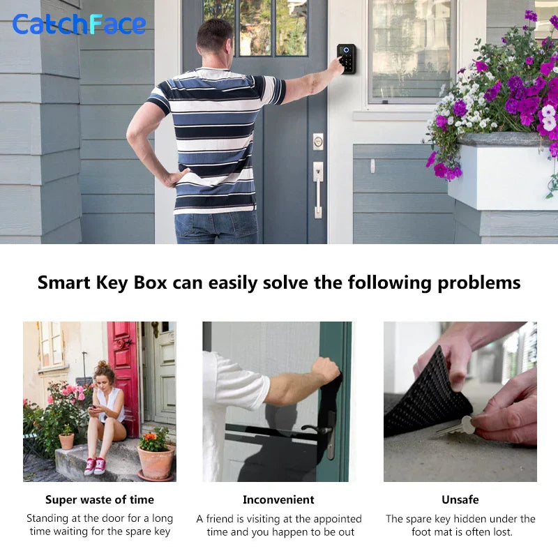 Key Box Outdoor Waterproof Safe Security Intelligent Password