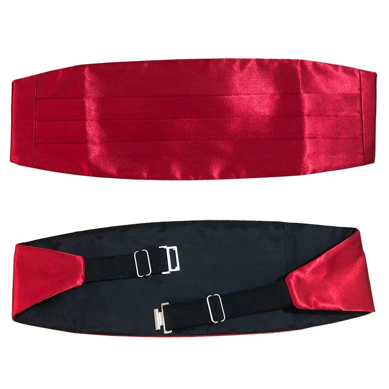 Men Classic Satin Cummerbund Elastic Bellyband Basic Tuxedo