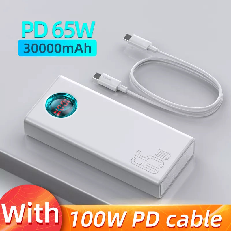 Baseus 65W Power Bank 30000mAh PD Quick Charge