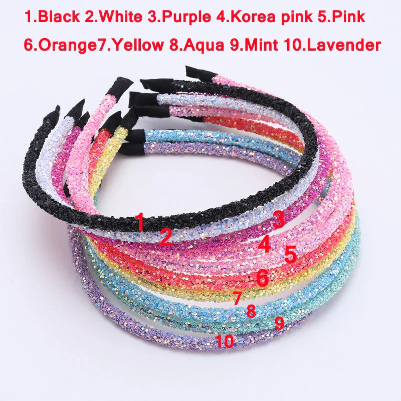 3 Piece New Girls Glitter Hair Accessories Kids