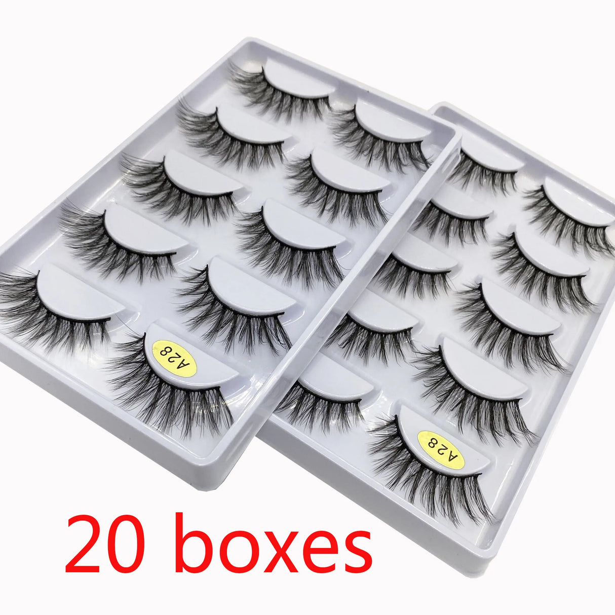 50/100 Pairs False Eyelashes Wholesale Fluffy Long Lashes