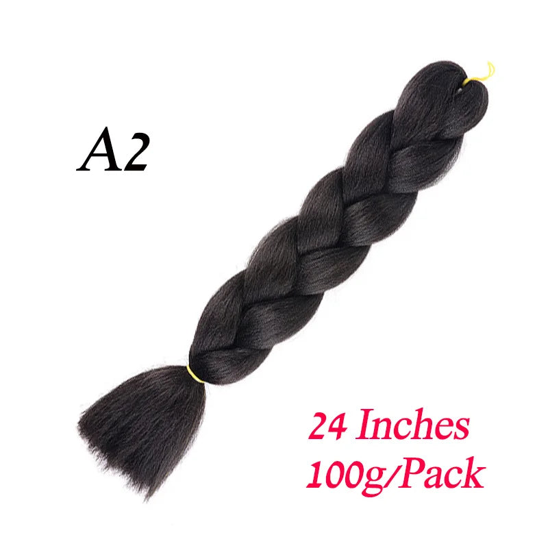 Synthetic Jumbo Braiding Hair Extension 24 " Heat