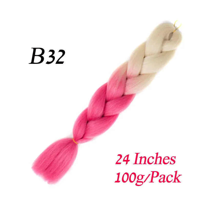 Synthetic Jumbo Braiding Hair Extension 24 " Heat