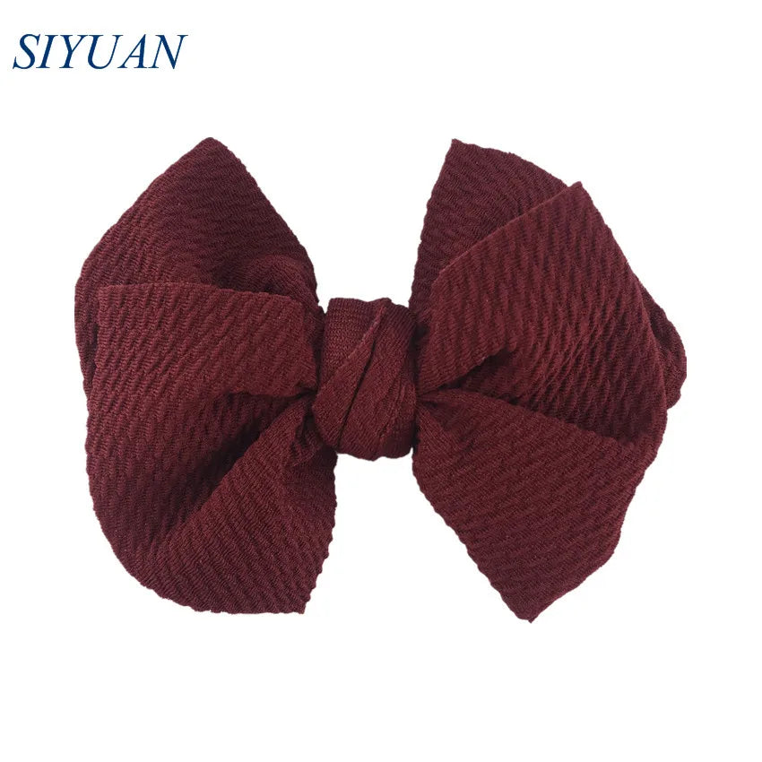 20pcs/lot High Quality 4.5'' Solid Seersucker Waffle Bow