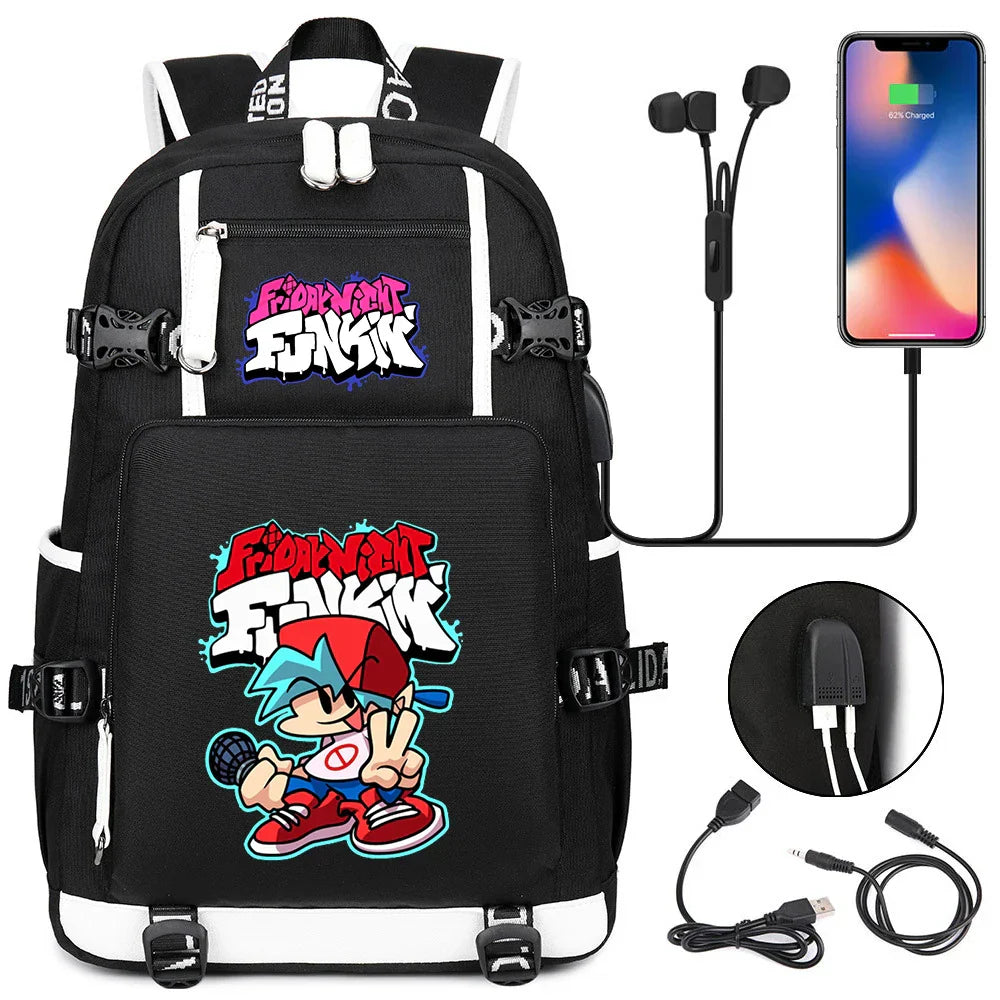 Friday Night Funkin Backpacks For School Multifunction USB