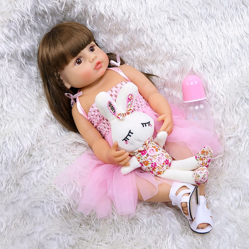 55cm NPK bebe doll reborn toddler girl pink