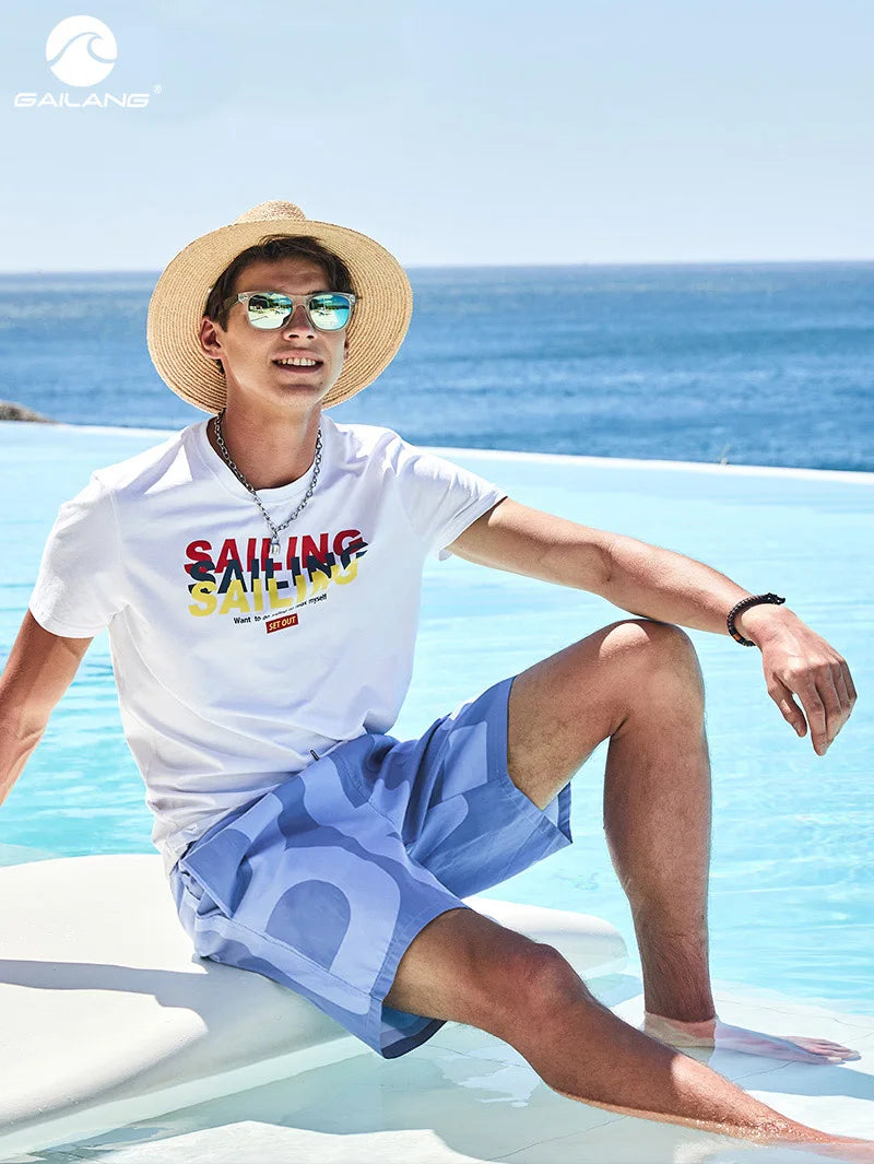 Gailang Brand Men Swimming Boxer Trunks Swimwear Quick