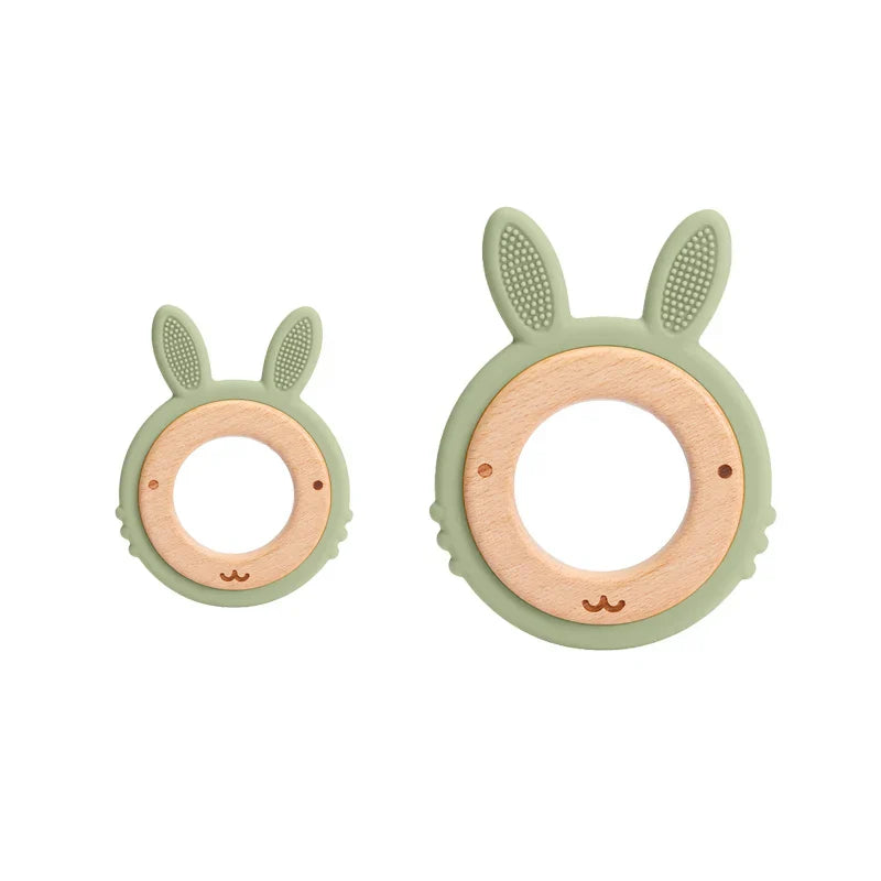Bite Bites 2pcs/1set Baby Teeth Silicone Cartoon Rabbit