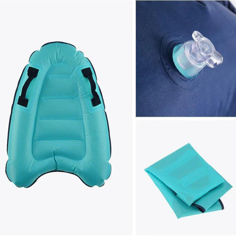 Inflatable Bodyboard Surfboard Ocean Printed Buoy Kickboard Adult