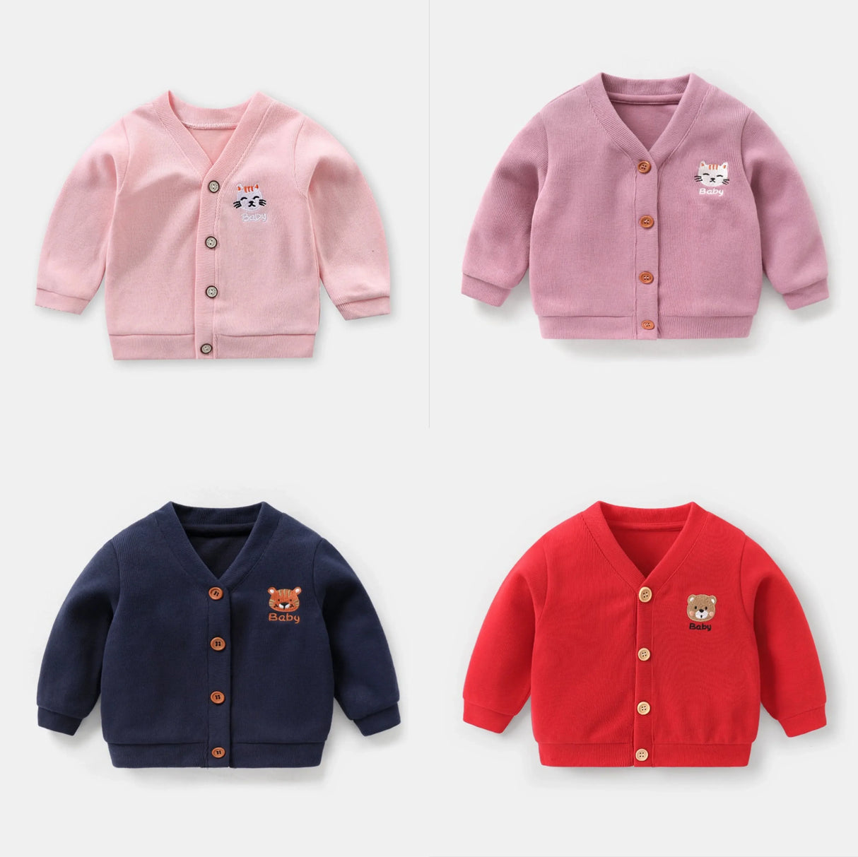 Newborn Baby Clothes Cotton Solid Baby Boys Girls
