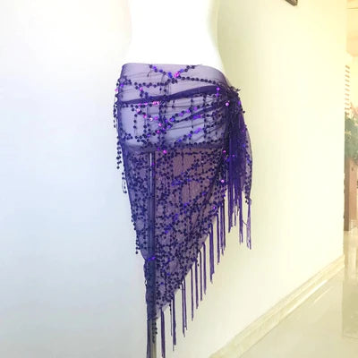 New Style Belly Dance Costumes Sequins Tassel Belly