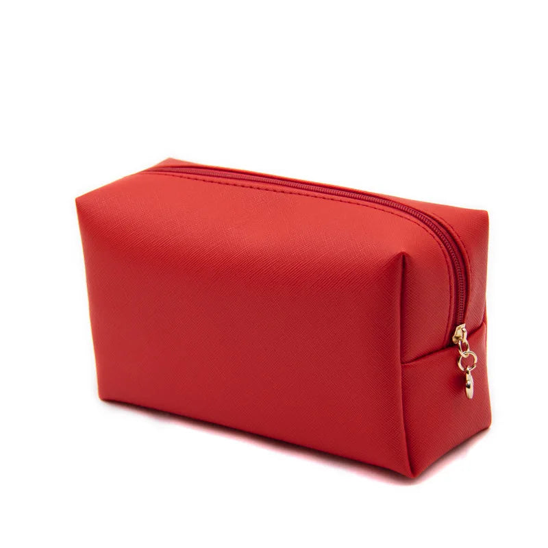 Personalized Embroidery Small Makeup Bag PU Leather Travel