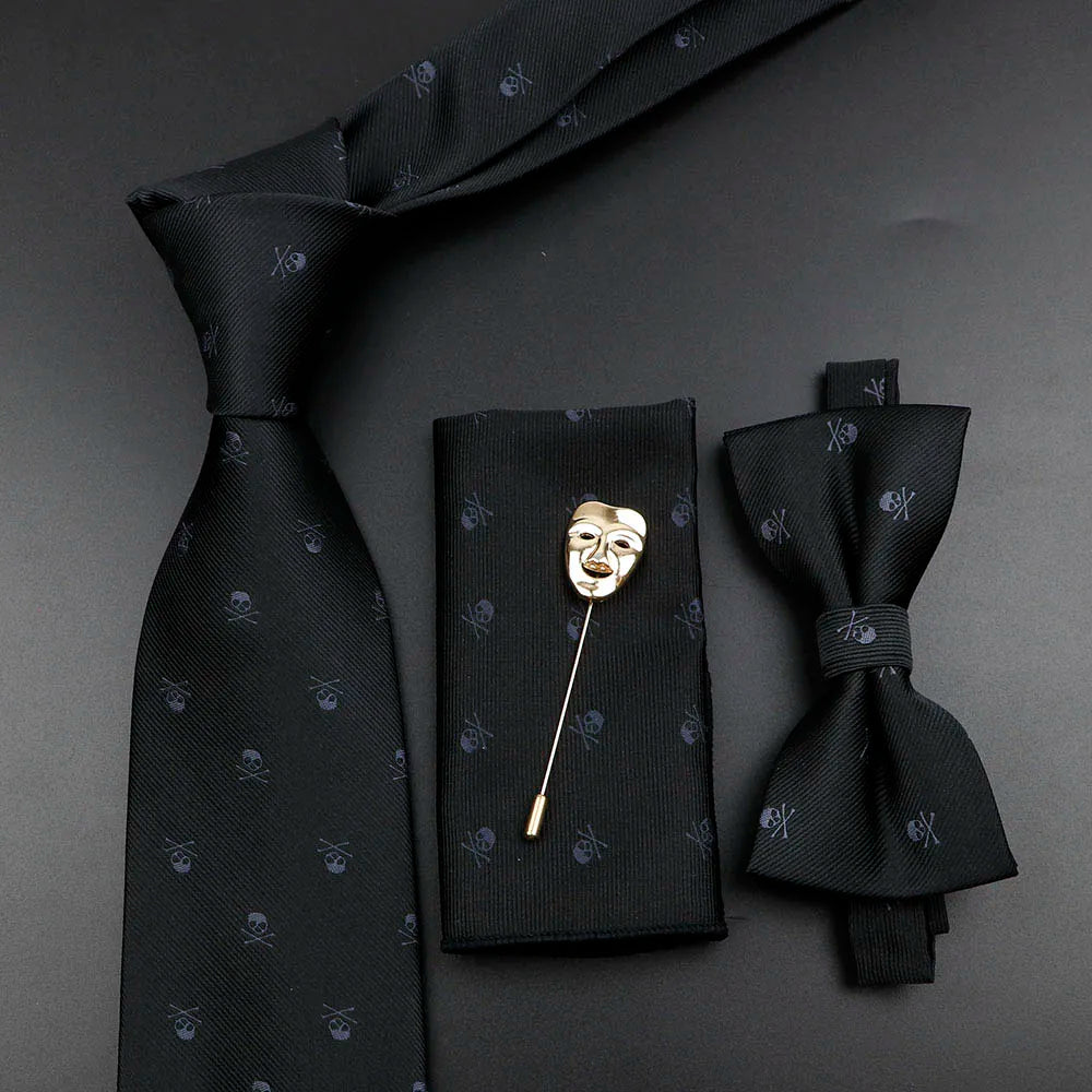 Fashion Men's Skull Tie Set New Design 8cm