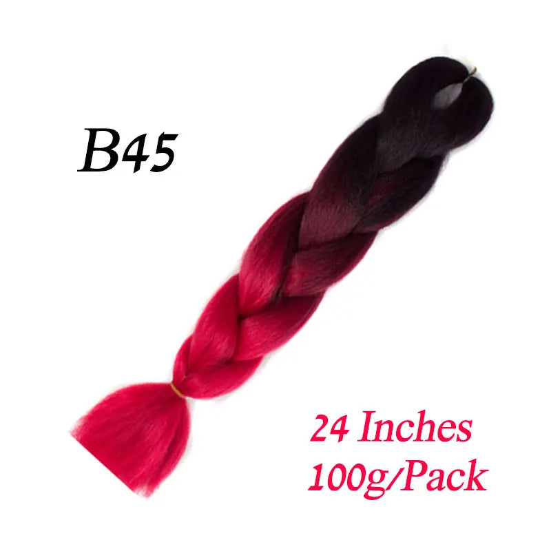 Synthetic Jumbo Braiding Hair Extension 24 " Heat