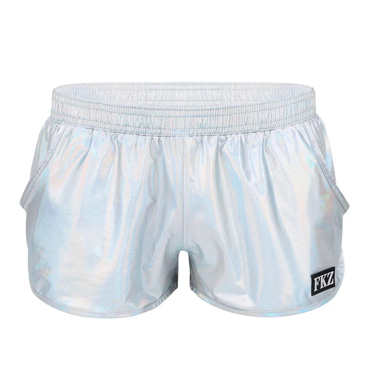 Mens Holographic Shiny Metallic Boxer Briefs Casual Loose