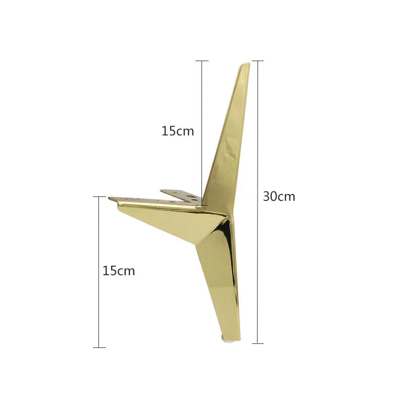 4Pcs Furniture Legs Gold Metal Heavy Duty Support