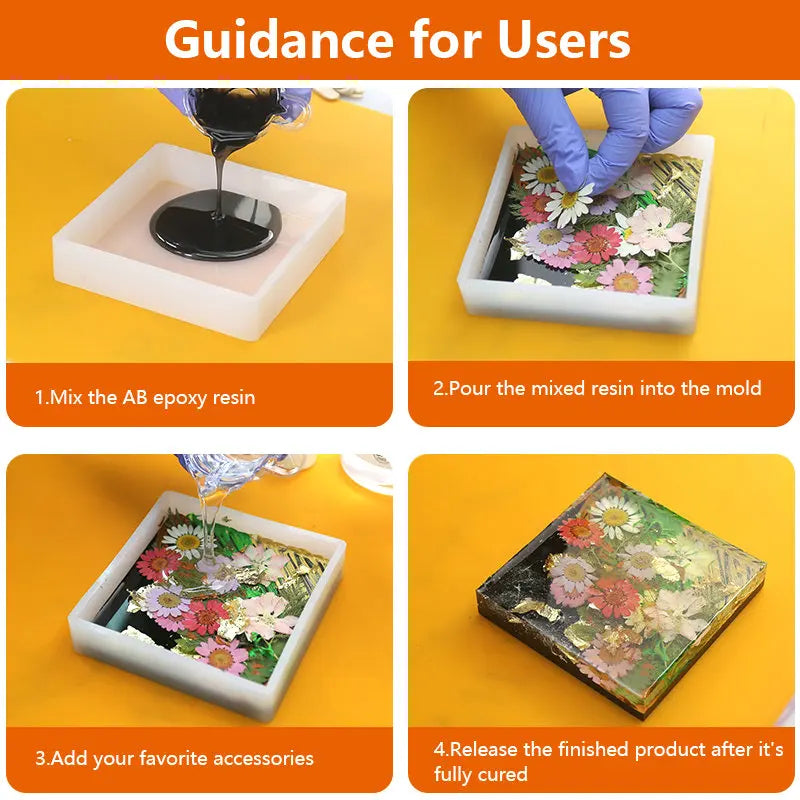 Silicone Mold For Epoxy Resin Set Jewelry Casting
