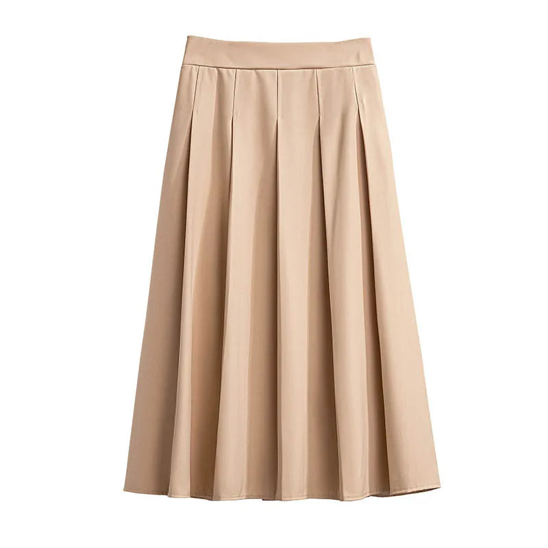 155Kg Plus Size Women's Summer Loose A-Line Pleated