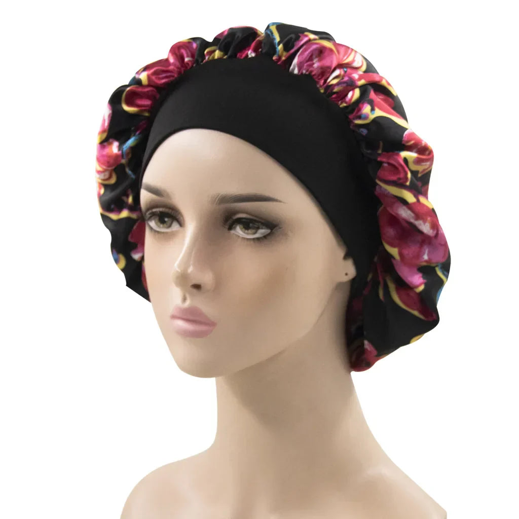 Multicolor Printed African Pattern Nightcap Set