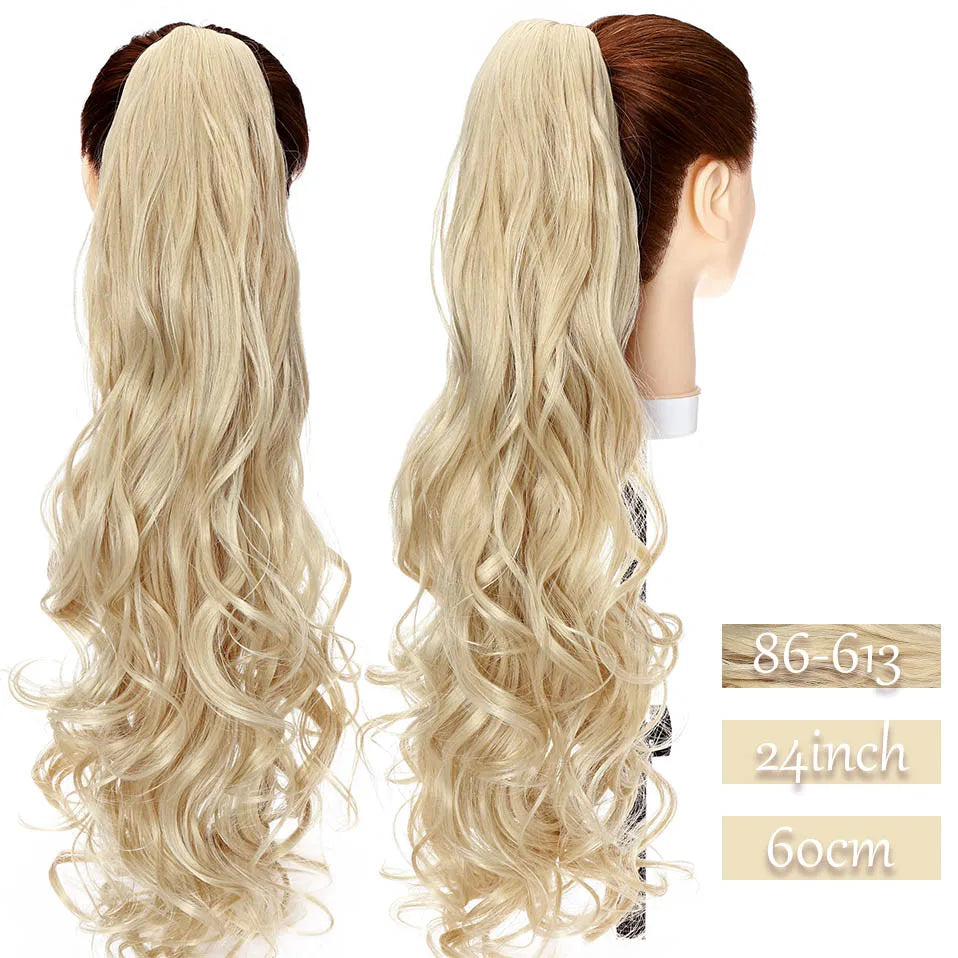 S-noilite Synthetic Long Wavy Fake Ponytail Extension Hair
