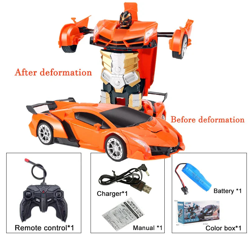 2IN1 Electric RC Car Transformation Robots One-key Deformation