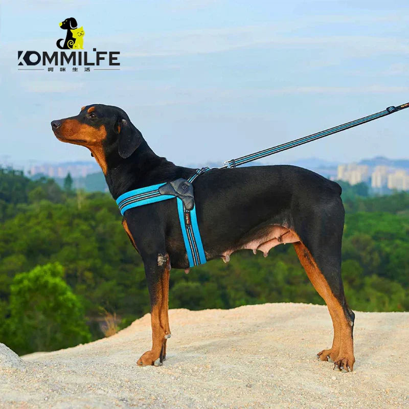 Breathable Nylon Mesh Dog Harness Reflective Adjustable Dog
