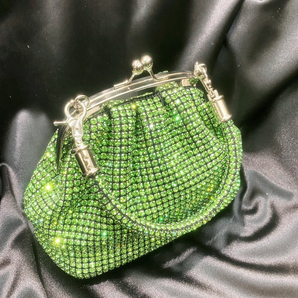 Handle Rhinestones Evening clutch Bag Purses and handbag