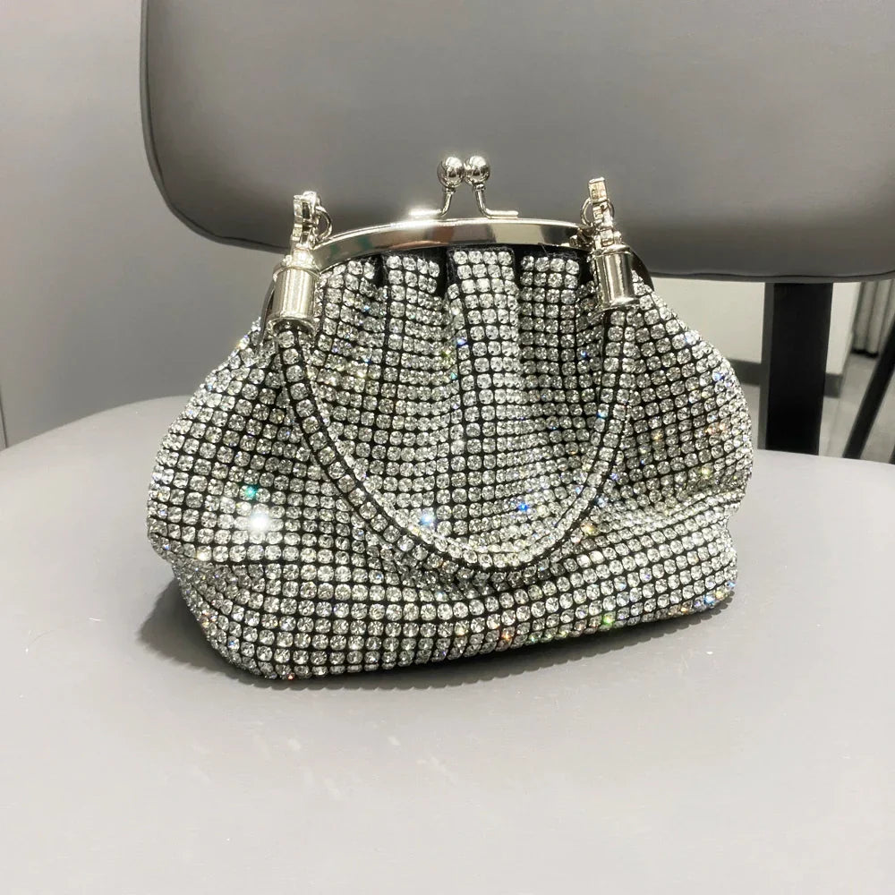 Handle Rhinestones Evening clutch Bag Purses and handbag