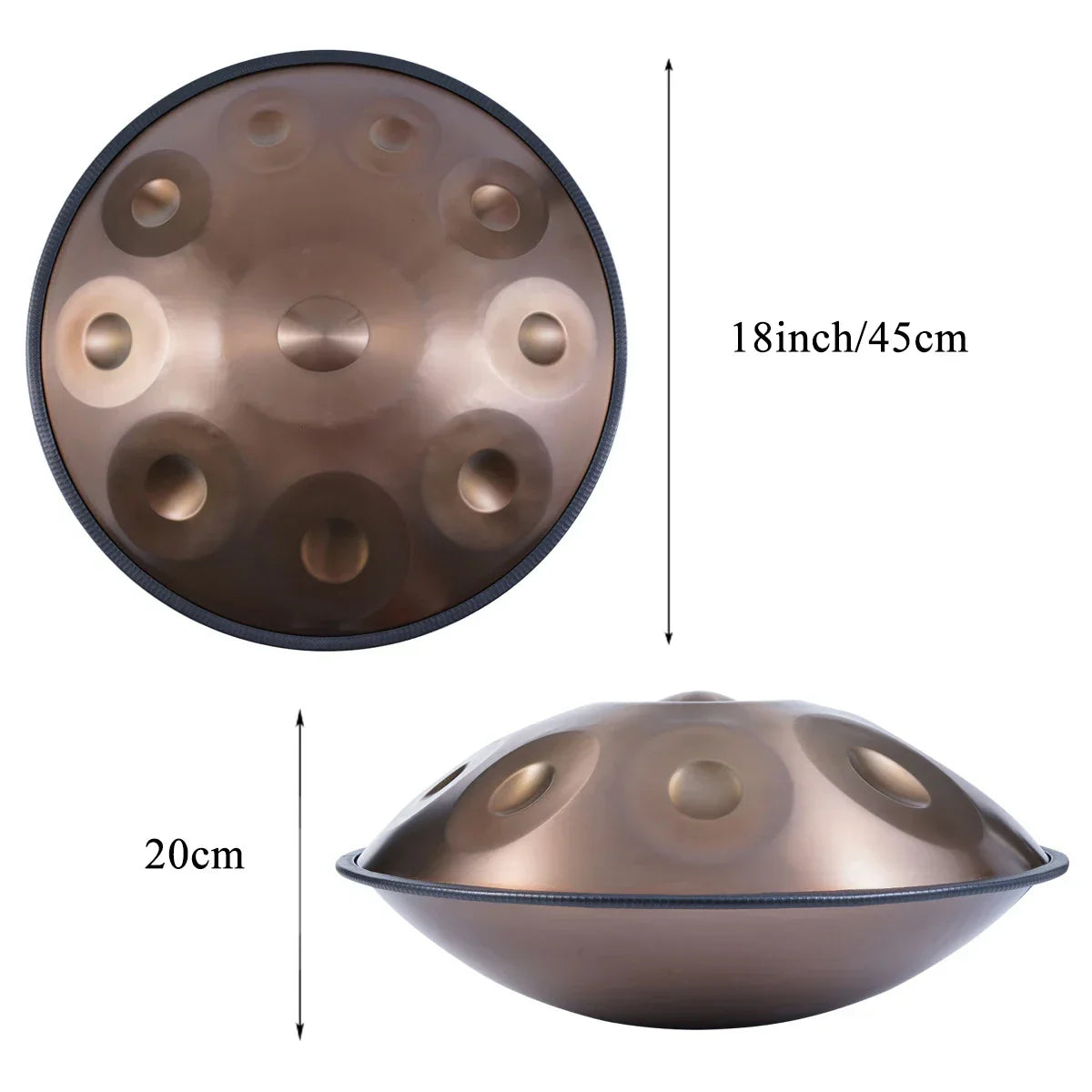 Handpan 18 Inch 9 Notes G Minor 440HZ