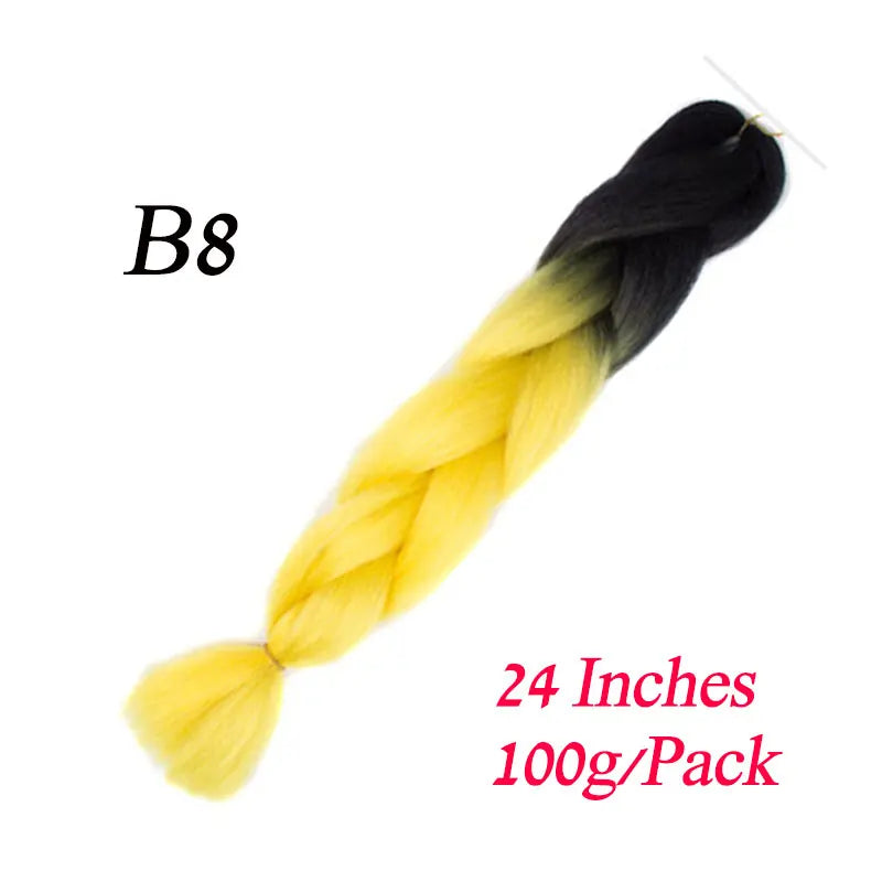 Synthetic Jumbo Braiding Hair Extension 24 " Heat