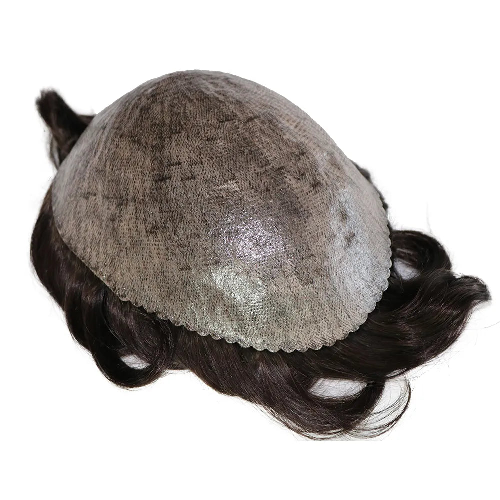 Natural Hairline Super Durable Mens Toupee Brown Blonde